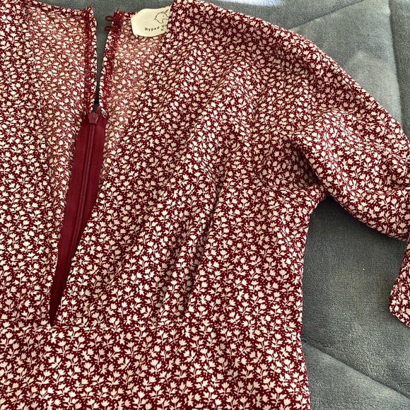 Hyped unicorn Red & White Patterned Dress - Picture 2 of 7